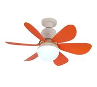 FCfpxwtz Ventilatori da soffitto con luce, Ventilatore Light E27 da soffitto a vite Multicolor Motore CC a 3 velocità ABS(F)