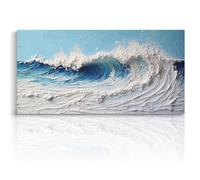 Fchen art 3D Ocean Texture Pittura a olio Astratta Blu Mare Home Decor Art Wall Decor Pittura Impressionista Arte Soggiorno Decor Art Ocean Landscape Painting 60x120cm