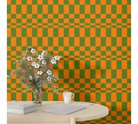 Fchen art Carta da parati 3D a quadri staccabili e attacca, carta da parati rimovibile, motivo geometrico britannico, carta da parati retrò per armadio, cucina, camera da letto, bagno, 45 x 200 cm