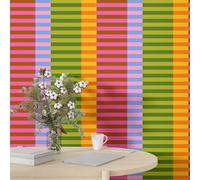 Fchen art Carta da parati a quadri, carta da parati colorata rimovibile con motivo geometrico britannico retrò, carta da parati per armadio, cucina, camera da letto, bagno, 45 x 1000 cm