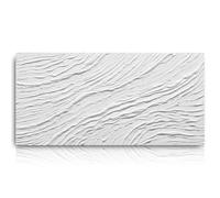 Fchen art Dipinto a mano Bianco Astratto Pittura a Olio 3D Fiumi Texture Tela Pittura Incorniciata Fatto a Mano Comtemporanea Opera d'arte moderna per Soggiorno Camera da letto 60x120