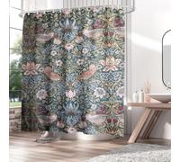 Fchen Art William Morris, tenda e doccia dal design originale retrò, tenda da doccia in tessuto ad asciugatura rapida, decorativa per cucina, soggiorno, camera da letto e bagno, con 12