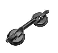 FCHO Ventose in vetro con doppia maniglia in alluminio resistente, ganci per sollevare grandi spazi per vetri/pavimenti/vetri/vetri/cuscinetto per sollevamento/estrattore di ammaccature (nero-01)