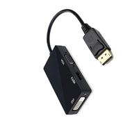 FCJPYRAPS Adattatore Displayport DP 3 in 1 Compatibile con HDMI DVI VGA 1080P for proiettore TV Laptop PC Display Port Cavo convertitore connettore Linea di conversione Display
