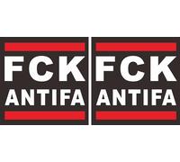 FCK Antifa Adesivi 2 Pezzi - Resistente alle intemperie & Protezione UV - Per gli avversari di comunisti di sinistra & mummter - Ideale per auto, moto, attività all'aperto - Adesivi robusti 10 x 10 cm
