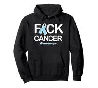 Fck Cancro Cazzo Cancro Consapevolezza del cancro alla prostata Felpa con Cappuccio