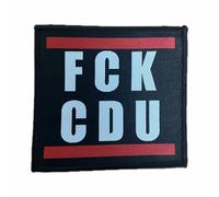 FCK CDU Toppa da cucire o da applicare con il ferro da stiro | Contro i democratici cristiani, FCK CDU - Toppe da stiro anti-CDU, immagini da stiro, divertente politica satira, 10 x 10 cm (FCK CDU)
