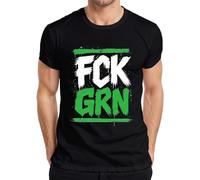 FCK GRN - Maglietta da uomo con scritta "Anti Die Grünen Protest Statement", Nero , S
