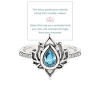 FCK MY TRAUMA LOTUS ANELLO per le donne fiore di loto Anello ispiratore unico anello di loto ti ricorda di lasciare andare il tuo trauma in modo giocoso, nessun fango no Lotus Ring to Sorority Sisters