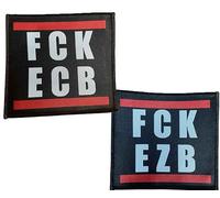 Fck the Banks Toppa termoadesiva da cucire o termoadesiva, Bitcoin, Monero, criptovalute, Banca centrale europea, European Central Bank, FUCK ECB/BCE (ECB/BCE)