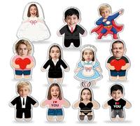 FCLYDER Cuscino 3D con Foto ad Alta Risoluzione - Design Personalizzato per Decorazione Casa - Morbido e Lavabile - Regalo Originale per Mamme, Nonni, Amici (Character Pillow)