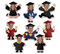 FCLYDER Cuscino Personalizzato in Peluche - Forma di Laurea 3D con Foto Personalizzata - Regalo di Laurea per Laureandi di Master, Laurea Triennale e Dottorato - Peluche Divertente (Laurea)