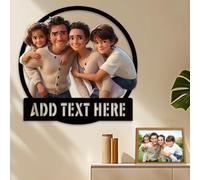 FCLYDER Personalizzata per Foto di Famiglia 3D Cartoon Portrait, personalizzabile con foto di famiglia, Cornici per Foto per Soggiorno, Anniversario di nozze Regalo