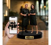 FCLYDER Personalizzato Ritratto Cartone Animato 2D figura in Acrilico - per Compleanno, Matrimonio, Anniversario o Ufficio - Ideale per Donna, Uomo e Famiglia