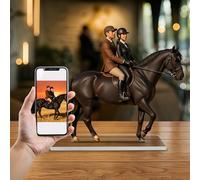 FCLYDER Personalizzato Ritratto Cartone Animato 2D figura in Acrilico - per Compleanno, Matrimonio, Anniversario o Ufficio - Ideale per Donna, Uomo e Famiglia