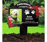 FCLYDER Targa Commemorativa Personalizzata per Animali Domestici, Targhetta Commemorativa da Giardino per Animali Domestici, Placca Commemorativa per Cani, Tombe, Decorazione Commemorativa