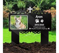 FCLYDER Targa Commemorativa Personalizzata per Animali Domestici, Targhetta Commemorativa da Giardino per Animali Domestici, Placca Commemorativa per Cani, Tombe, Decorazione Commemorativa