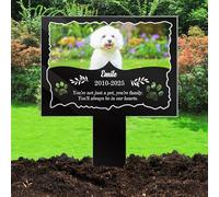 FCLYDER Targa Commemorativa Personalizzata per Animali Domestici, Targhetta Commemorativa da Giardino per Animali Domestici, Placca Commemorativa per Cani, Tombe, Decorazione Commemorativa