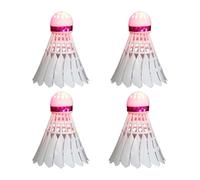 Fcnjsao 4Pcs Luminosamente Antivento Badminton Palla LED Illuminato Volani Illuminazione Sport Per La Notte di Formazione Illuminazione Sport