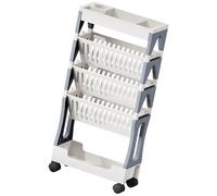 Fcnjsao 5 Livelli/2 Livelli Mobile Utility Cart Con Ruote Comodi Ripiani In Plastica Trolley Pratico Soggiorno