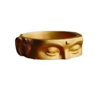 Fcnjsao Anelli aperti unisex Buddha Mezza dito viso anelli decorazione anelli regolabili ornamenti buddista accessori per feste