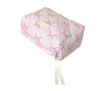 Fcnjsao Borsa per il trucco da donna con stampa Bowknot borsa cosmetica grande capacità per la palestra e il consumo di viaggio