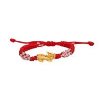 Fcnjsao Braccialetto unisex con corda a mano drago, portatile per felicità e anniversario regolabile, accessorio per gioielleria del Giubileo quotidiano