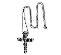 Fcnjsao Collana con teschio gotico, unisex, design vintage, catena regolabile, gioiello unico da indossare tutti i giorni o come regalo, catena regolabile, Misura unica, come descritto, come descritto