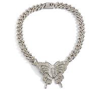 Fcnjsao Collana da donna con ciondolo a forma di farfalla, amore, animale, compleanno, delicata, collana girocollo, catena dorata, gioiello da donna, Metallo