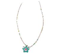 Fcnjsao Collana da donna con ciondolo a forma di mostri con perline colorate, collana con perline di riso per donna e ragazza, Devil model, Mi Zhu