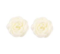 Fcnjsao Collana da donna con fiori e orecchini con ciondolo a forma di fiore, girocollo, orecchini con fiore, per bambine e ragazze, Earrings, Raso