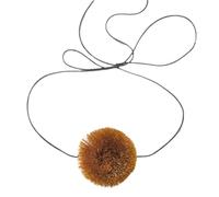 Fcnjsao Collana da donna retrò esagerata lunga corda collana con ciondolo unico moda dichiarazione collo gioielli per ragazze, Palla per capelli, filo di cera