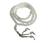 Fcnjsao Collana da donna Tasbih Preghiera Braccialetto Musulmani Rosario Perline Catena a mano Forniture di culto Accessorio Unico Religione Eid, lega di resina