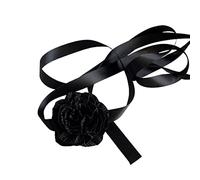 Fcnjsao Collarino a fiori da donna in tessuto girocollo con fiori artificiali girocolli in tessuto accessori per le donne, Panno