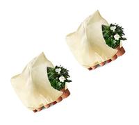 Fcnjsao Confezione da 2 coperture permanenti per piante in tessuto non tessuto per resistenza al freddo, evidenziando la moda orizzontale e la ventilazione per proteggere le piante