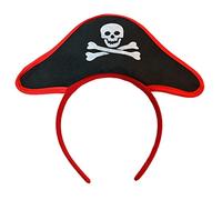 Fcnjsao Copricapo Halloween Pirata Fascia Pirata Cappello Fascia Fascia per capelli Day of Dead Fascia Halloween Tiaras E