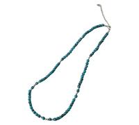Fcnjsao Elegante collana con pietre preziose naturali turchese/onice perline girocollo lunghezza regolabile catena clavicola accessorio per le donne
