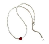 Fcnjsao Raffinata collana di perle d'acqua con agate amore perle di cuore accessorio per gli appassionati di gioielli femminili