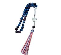Fcnjsao Rosario regolabile con perline in vetro e perline, accessorio per preghiera, regalo per amanti della moda