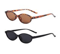 Fc'Noqgn 2/4 Occhiali da Sole ovali Vintage da Donna Occhiali da Sole Rotondi polarizzati da Uomo Occhiali da Sole Rotondi protettivi UV400 Occhiali da Sole da Donna Anni 90