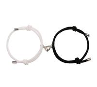 Fc'Noqgn Set di 2 braccialetti magnetici per coppie con ciondolo a cuore, braccialetti di coppia abbinati, regali per fidanzati, fidanzate, mariti, mogli e amanti