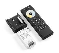 FCOB 5050SMD COB CCT C02RF 2.4G RF Controllore&RC02RFB di controllo remoto Kit 4 zone RF 2.4GHz Controllo di gruppo senza fili PWM CCT(+V C W) 3pin Striscia LED DC5V DC12V DC24V