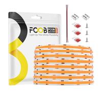 FCOB COB Arancione flessibile ad alta densità striscia LED 480LEDs/m 9W/m 16.4FT/5M DC12V 8mm Largo CRI90 + dimmerabile luce LED uniforme per decorazione DIY (non contenuto alimentazione＆Control)