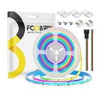 FCOB COB WS2811 IC RGB Indirizzabile Striscia LED DC24V 7.5M 630LEDs/M 10mm PCB bianco Flessibile Corda LED Ad Alta Densità IP30 per la decorazione interna (Non Include Alimentazione＆Control)