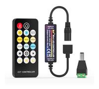 FCOB Mini RF CCT Dimmer Controller per strisce LED CCT 17 Pulsanti 5V 12V 24V Regolatore di luminosità e temperatura colore regolabile (CCT Controller)