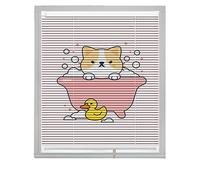 FCONFU Tende a vento in metallo in 57 misure aperte/chiudi, doghe in lega di alluminio da 25 mm impermeabili per bagno, cucina, ufficio (colore: LxH, dimensioni: 60 x 100 cm)