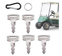 FCOUIID Chiavi di ricambio per carrello da golf Yamaha 8002, compatibile con selezionati modelli Yamaha PTV JU6-H2511-10 ELI80-0287, Chiavi di ricambio con portachiavi, pacchetto di 5