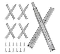 FCOUMY guide per cassetti 50,8 cm, guide per cassetti estrazione totale con guide con cuscinetti a sfera, guide cassetti 100 libbre di capacità 4 paia (8 pezzi)