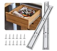 FCOUMY guide per cassetti 6 paia (12 pezzi), 25 cm Chiusura automatica morbida, guide per cassetti estrazione totale con guide con cuscinetti a sfera, guide cassetti 100 libbre di capacità