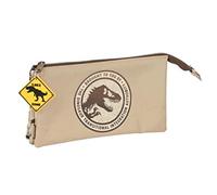 FCP Astuccio 3 Zip Slim compatibile con Jurassic World Dominion + Omaggio portachiave Dinosauro
